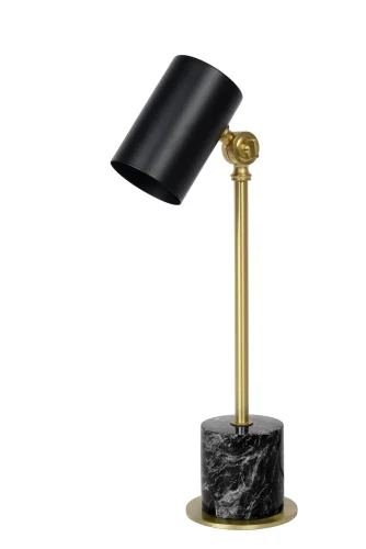 Настольная лампа Brandon 03530/01/30 Lucide чёрная 1 лампа, основание чёрное металл в стиле винтаж современный  фото 2